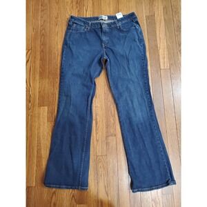 Signature Levis Low Rise Bootcut 16 Long Stretch Jeans Dark Wash‎ Womens